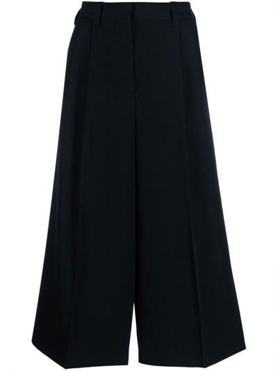 Marni Cropped Black Wool Trousers