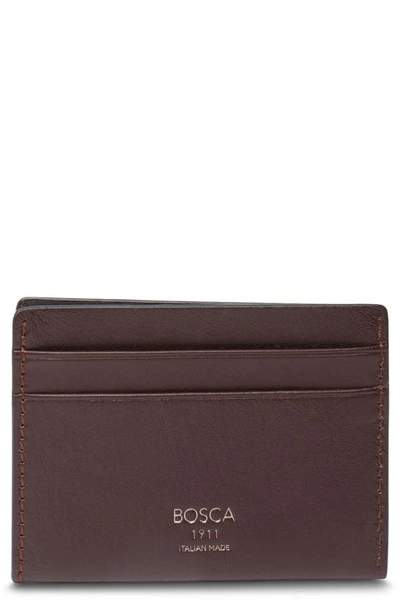 Bosca Weekend Leather Wallet In Dark Brown