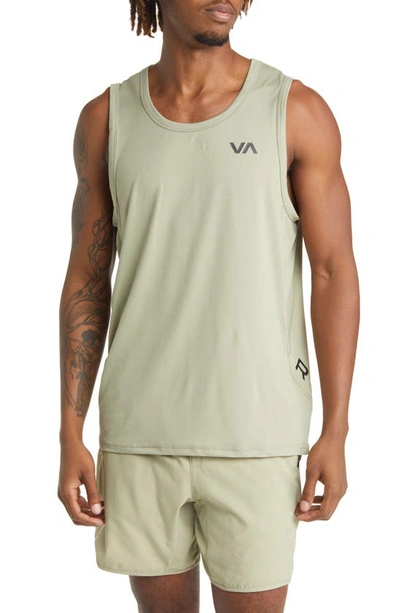 Rvca Sport Vent Tank In Grey Army