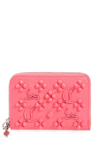 Christian Louboutin Panettone Leather Coin Purse In Poupidou/ Poupidou