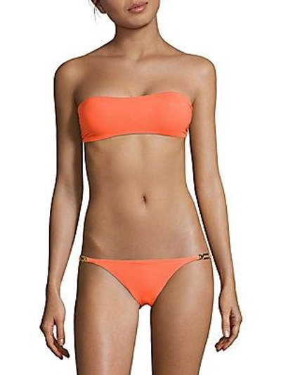 Melissa Odabash Two-piece Tie Bandeau Bikini In Apricot