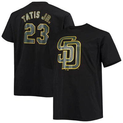 Fanatics Branded Fernando Tatis Jr. Black San Diego Padres Big & Tall Wordmark Name & Number T-shirt