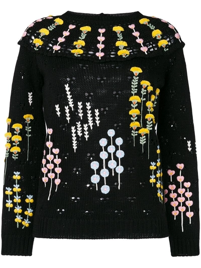 Valentino Popflowers Embroidered Sweater