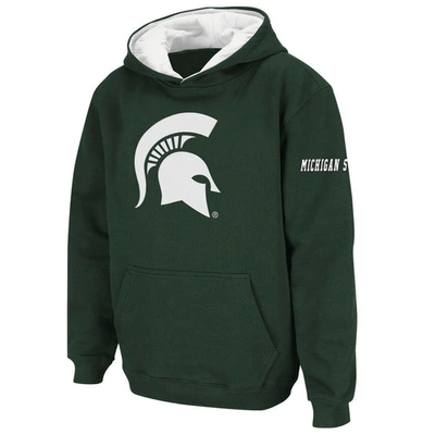 Stadium Athletic Kids' Youth  Green Michigan State Spartans Big Logo Pullover Hoodie