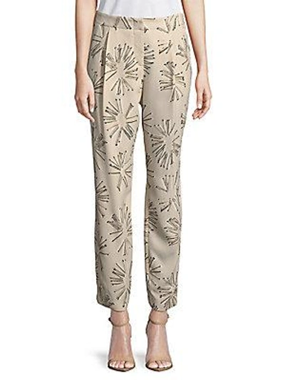 Akris Matchstick Printed Pants In Canvas