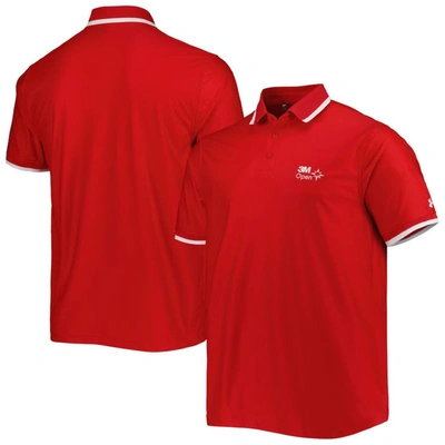 Under Armour Red 3m Open Playoff 2.0 Pique Performance Polo