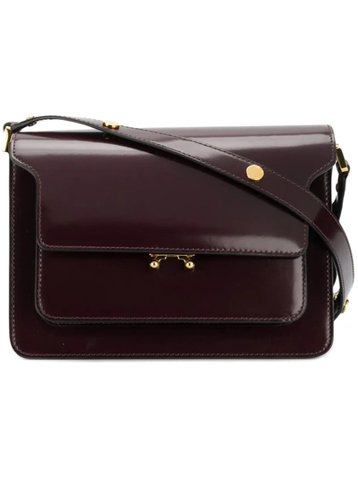 Marni Trunk Shoulder Bag In Red