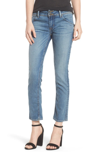 Hudson Collin Mid Rise Skinny Jeans In Hushed