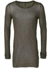 Rick Owens Long Sleeve Long-line T-shirt - Grey