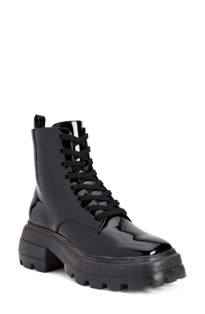Katy Perry The Geli  Womens Ankle Pull On Combat & Lace-up Boots In Black