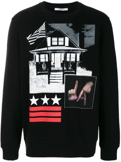 Givenchy Sweatshirt Mit Grafischem Print In Black