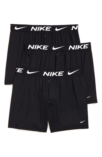 Nike 3-pack Dri-fit Essential Micro Boxers In Black