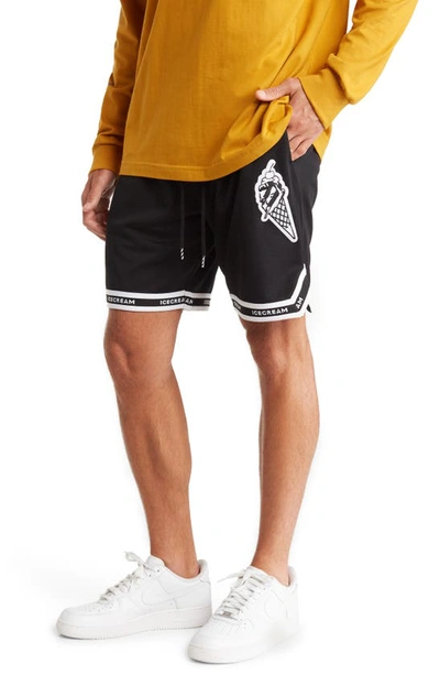 Icecream Dunkaroos Mesh Athletic Shorts In Black