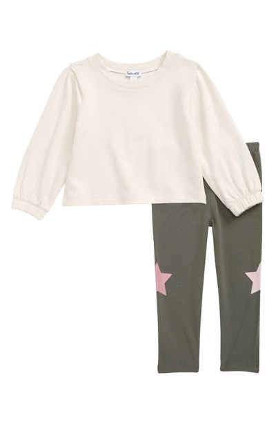 Splendid Babies' Star Bright Jersey Sweatshirt & Pants Set In Peach Skin
