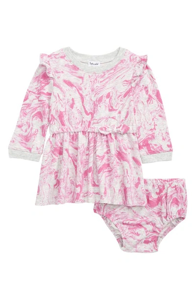 Splendid Babies' Slub Jersey Dress & Bloomers In Malibu Pink Marble
