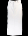 Oscar De La Renta Denim Skirt In White