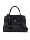 Prada Black Monogram Leather Tote Bag