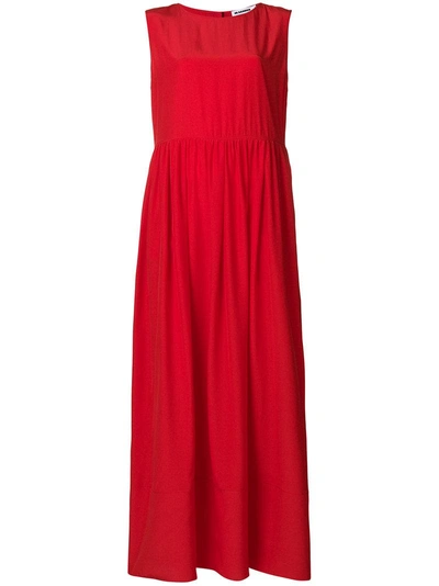 Jil Sander Oversized Maxi Dress In Red