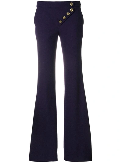 Chloé Asymmetric Flared Trousers - Purple In Pink & Purple