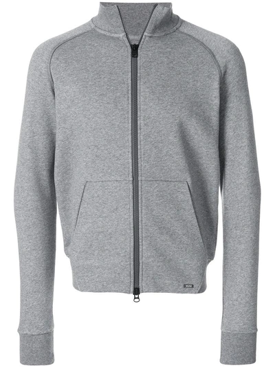 Woolrich Zipped Sweater In Grey