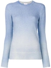 Agnona Long Sleeved Knit Top In Blue