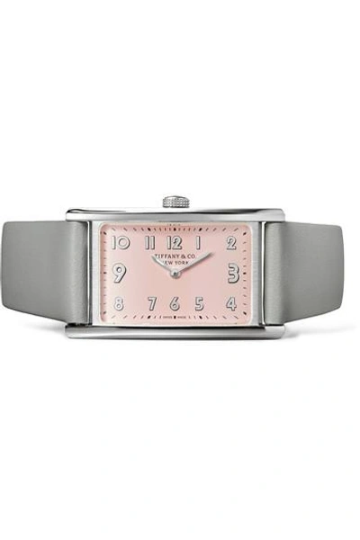 Tiffany & Co East West 37mm Mini Stainless Steel And Leather Watch