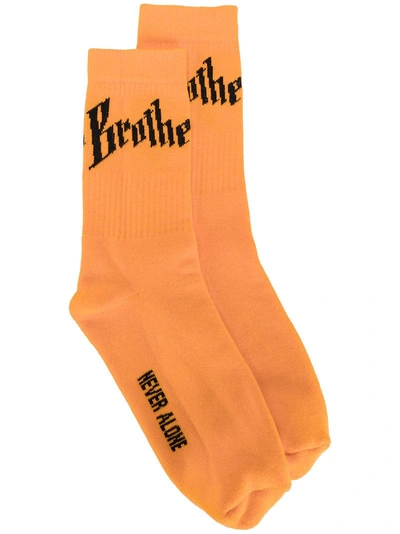 Blood Brother Toby Ribbed Socks In Yellow