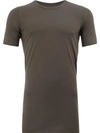 Rick Owens Round Neck T In Brown