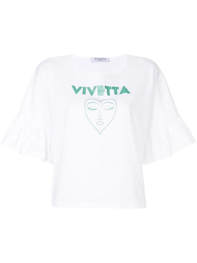 Vivetta Logo Print T In White