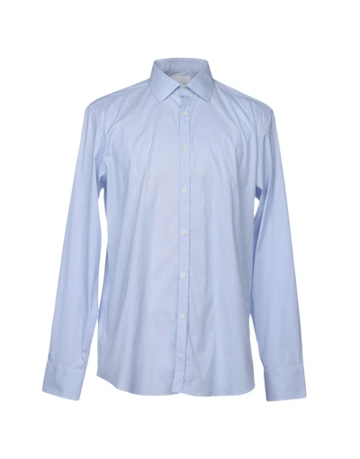 Aglini Solid Color Shirt In Sky Blue