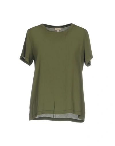 Her Shirt Blouses In Military Green