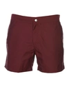 Brunello Cucinelli Swim Trunks In Brick Red