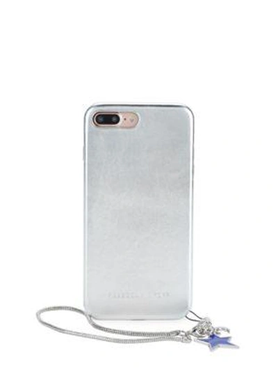 Rebecca Minkoff Wrap Leather Iphone 7 Plus Case In Silver