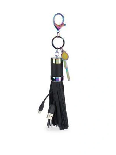Rebecca Minkoff Power Tassel Keychain In Black