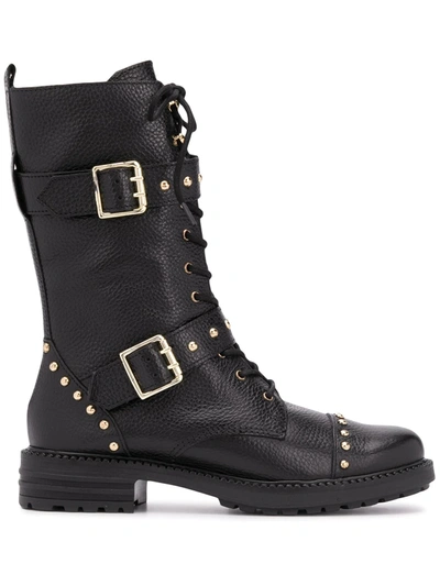 Kurt Geiger Womens Blk/other Sting Leather Boots 6 In Black