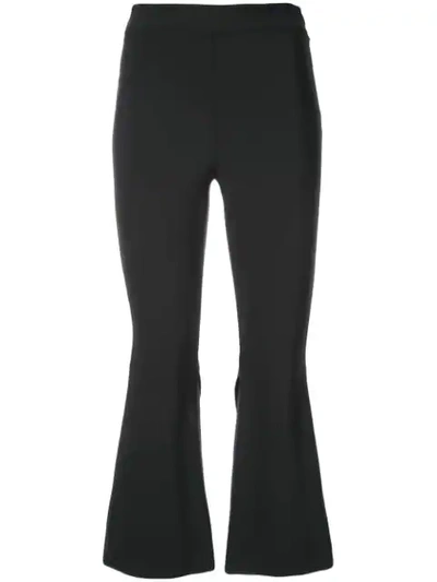 Opening Ceremony William Cropped Stretch-cady Flared Pants In Black
