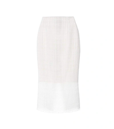 Roland Mouret Ryehill Cotton Skirt In White