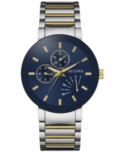 Bulova Men's Futuro Two-tone Stainless Steel Bracelet Watch 40mm In Blue/gold