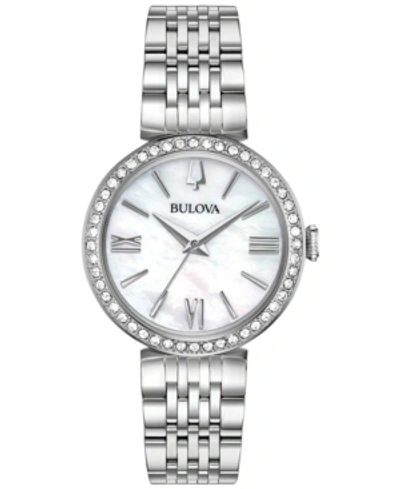 Bulova Women's Stainless Steel Bracelet Watch 33mm Gift Set