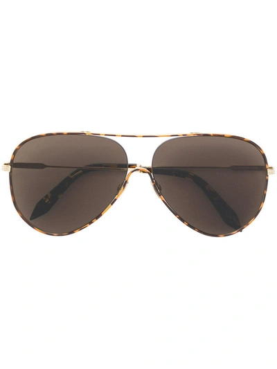 Victoria Beckham Dark Tinted Aviator Sunglasses