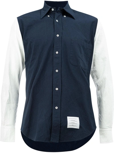 Thom Browne Contrasting Button-down Shirt In White