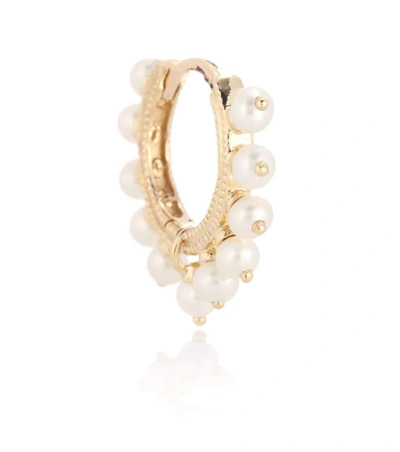 Maria Tash Pearl Coronet Ring 14kt Gold And Pearl Earring