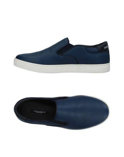 Dolce & Gabbana Sneakers In Dark Blue