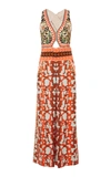 Temperley London Odyssey Wide Leg Jumpsuit In Red