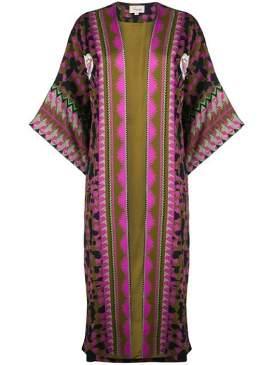 Temperley London Odyssey Printed Kimono In Green