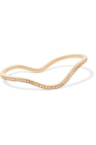 TRUE Scrupulous akavet Sophie Bille Brahe Grand L'ocean 18-karat Gold Diamond Two-finger Ring |  ModeSens