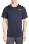 Nike 'legend 2.0' Dri-fit Training T-shirt In Obsidian/ Black/ Matte Silver