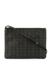 Mcm Medium Visetos Original Leather Pouch In Black