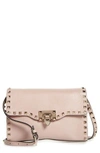 Valentino Garavani Medium Rockstud Leather Shoulder Bag - Pink In Poudre