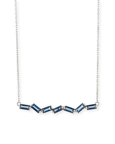 Kalan By Suzanne Kalan Zigzag Blue Topaz Bar Necklace